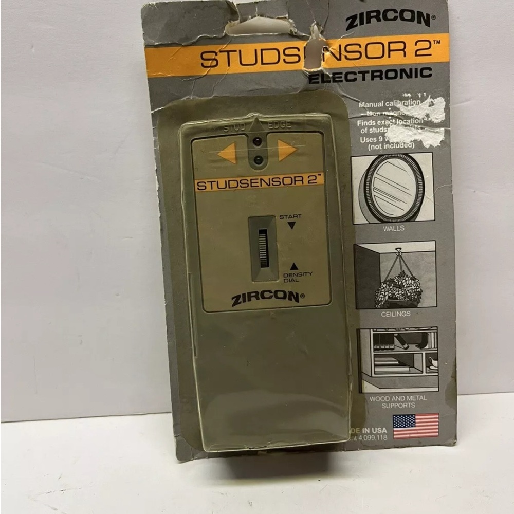 Vintage Stud Finder Sensor 2 Zircon From 1980s Brand New Sealed Density Dial
